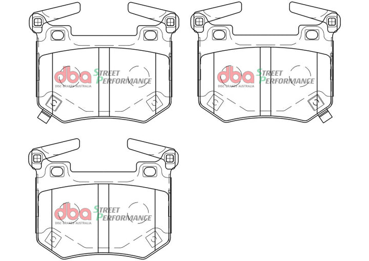 DBA 2018+ Kia Stinger V6 Twin Turbo SP Performance Rear Brake Pads - Bull Strap