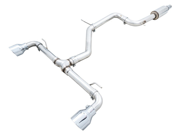 AWE 2022 VW GTI MK8  Track Edition Exhaust - Chrome Silver Tips - Bull Strap
