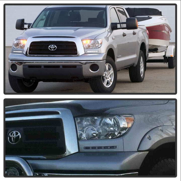 Spyder Toyota Tundra 07-13 Daytime LED Running Lights wo/switch Silver FL-DRL-TTU07-SIL - Bull Strap