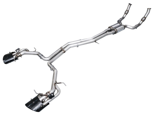 AWE Tuning 21-23 Audi C8 RS6/RS7 SwitchPath Cat-back Exhaust - Diamond Black Tips - Bull Strap