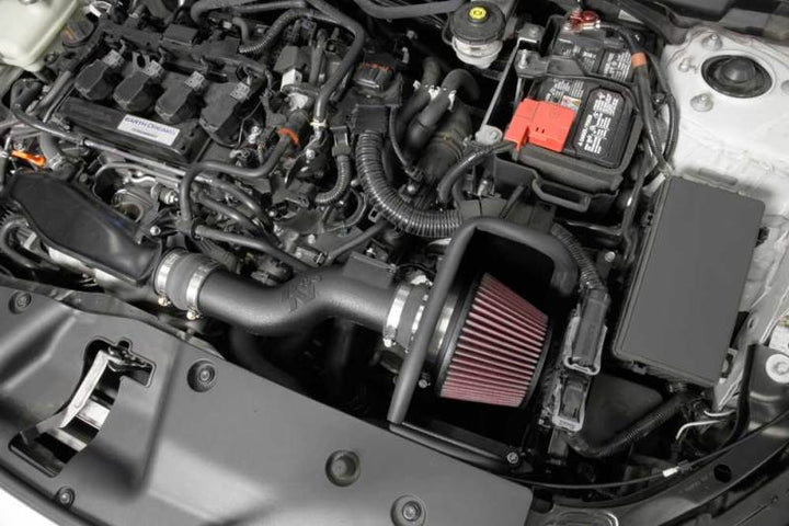 K&N 2016 Honda Civic L4-1.5L AirCharger Performance Intake Kit - Bull Strap