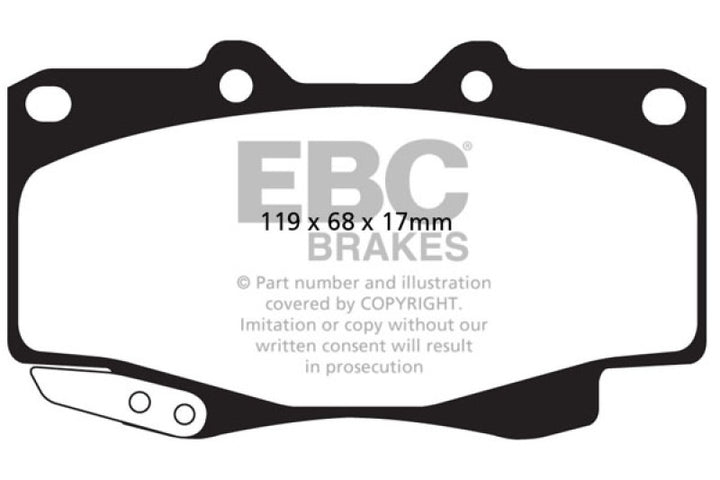EBC 99-04 Toyota Tacoma 4WD 2.7 Greenstuff Front Brake Pads - Bull Strap