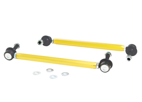 Whiteline Universal Swaybar Link Kit 270mm-295mm Heavy Duty Adjustable 10mm Ball/Ball Style - Bull Strap