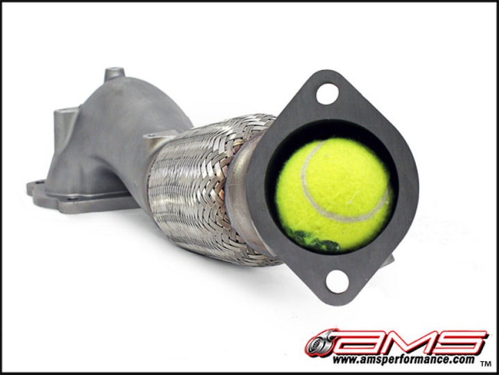 AMS Performance 08-15 Mitsubishi EVO X Widemouth Downpipe w/Turbo Outlet Pipe - Bull Strap