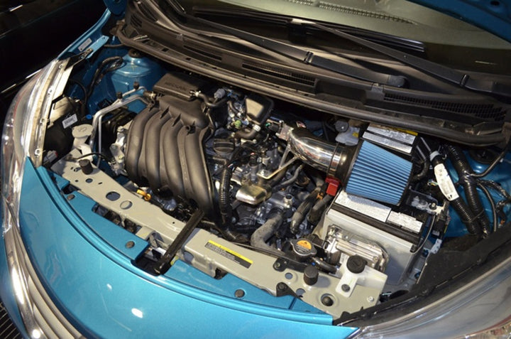 Injen 13-19 Nissan Versa Note 1.6L 4 Cyl. Black Short Ram Intake w/ MR Technology - Bull Strap
