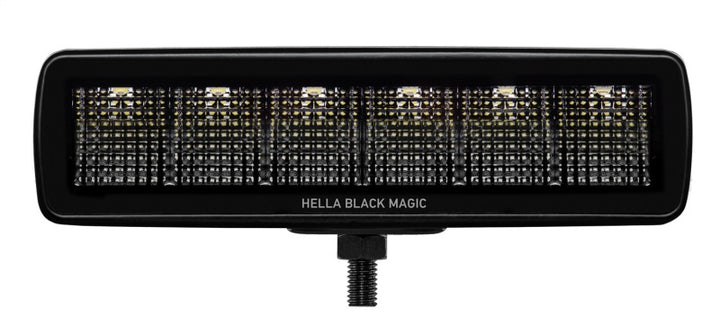 Hella Universal Black Magic 6 L.E.D. Mini Light Bar - Flood Beam - Bull Strap