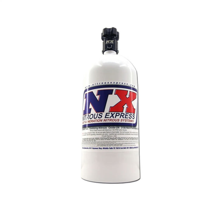 Nitrous Express 5lb Bottle w/Lightning 500 Valve (5.25 Dia x 17.64 Tall) - Bull Strap