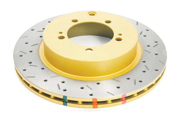 DBA 03-05 Evo 8/9 Rear Drilled & Slotted 4000 Series Rotor - Bull Strap