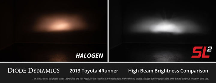 Diode Dynamics H7 White SL2 LED Bulbs (pair) - Bull Strap