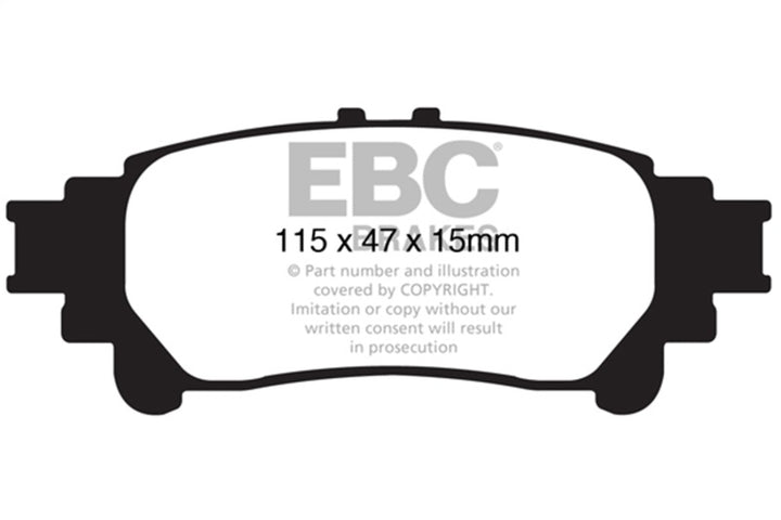 EBC 10+ Lexus RX350 3.5 (Japan) Greenstuff Rear Brake Pads - Bull Strap