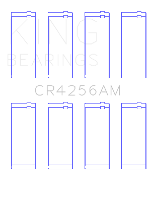 King Engine Bearings Chrysler 148/148 Turbo DOHC 16V/Jeep 148 DOHC 16V Rod Bearing Set - Size STD - Bull Strap