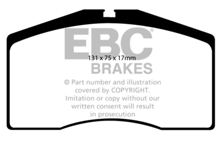 EBC 93-95 Porsche 911 (964) 3.6 Turbo Redstuff Front Brake Pads - Bull Strap