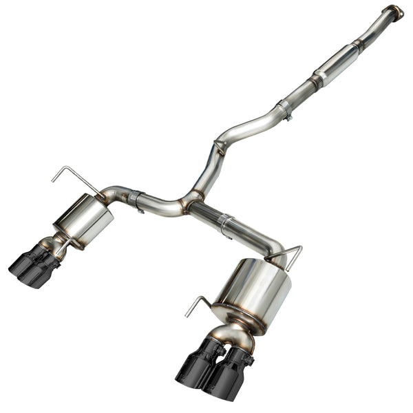 AWE Tuning 2015+ Subaru WRX VA Sedan Touring Edition Exhaust - Diamond Black Tips (102mm) - Bull Strap