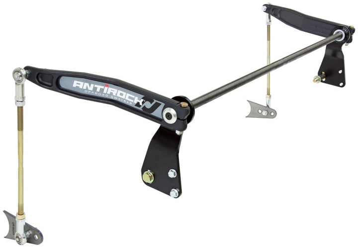 RockJock TJ/LJ Antirock Sway Bar Kit Rear Bolt-On Mounts: Weld-On Axle Tab Forged Arms - Bull Strap