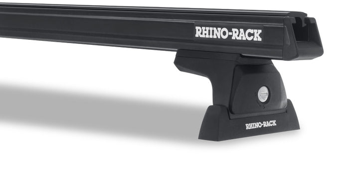 Rhino-Rack Heavy Duty 65in 2 Bar Roof Rack (No Tracks) - Black - Bull Strap