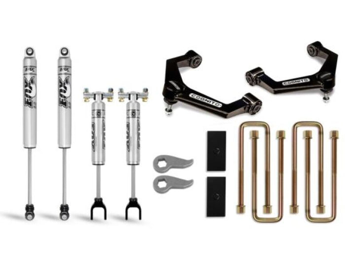 Cognito 20-24 Chevy Silv/Sierra 2500/3500HD 2/4WD 3in Perf Ball Joint Lvl Lift Kit w/ Fox PS 2.0 IFP - Bull Strap