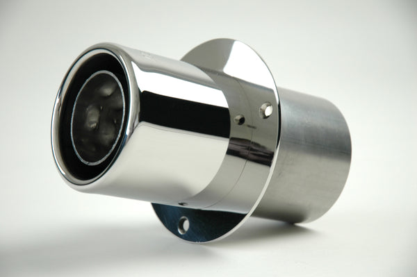 Gibson Marine Power Tip Muffler (Pair) Transom Mount - 4in Inlet/4in Length - Stainless - Bull Strap