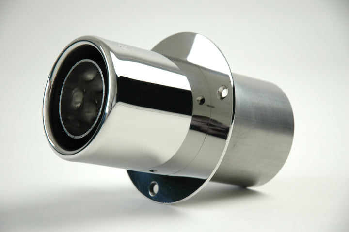 Gibson Marine Power Tip Muffler (Pair) Transom Mount - 4in Inlet/4in Length - Stainless - Bull Strap