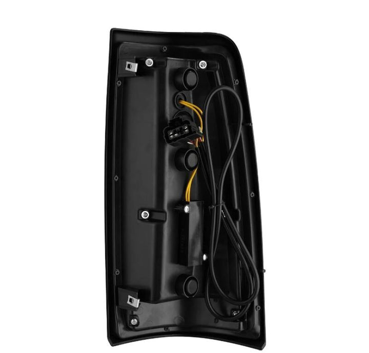 AlphaRex 99-06 Chevrolet Silverado Sierra LUXX-Series LED Tail Lights Alpha-Black - Bull Strap