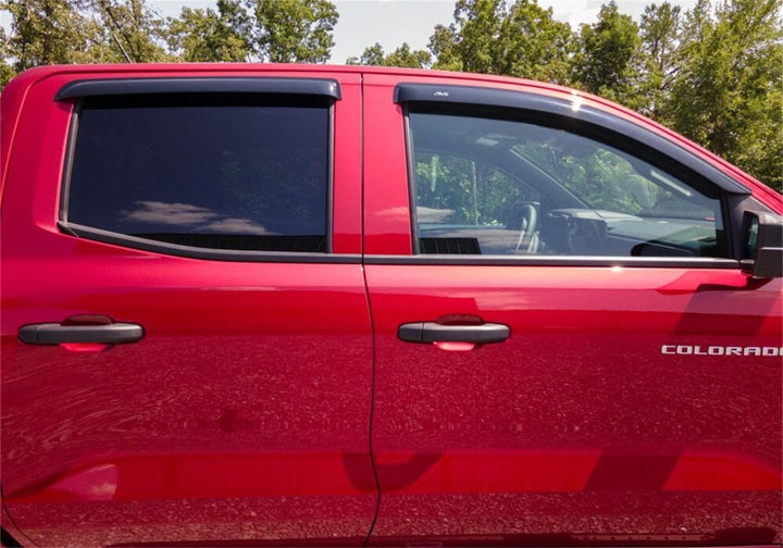 AVS 2023 Chevrolet Colorado / GMC Canyon Ventvisor Outside Mount Window Deflectors 4pc - Smoke - Bull Strap