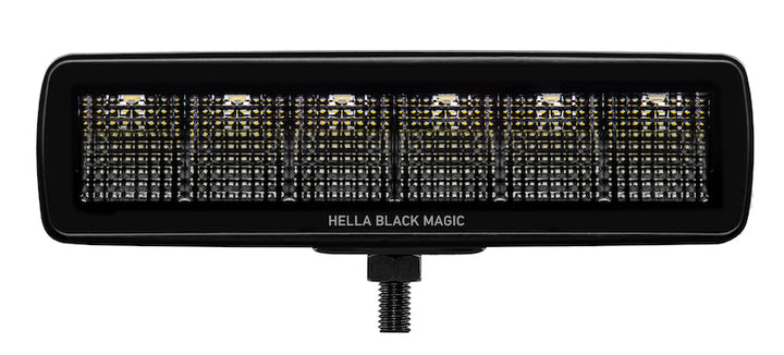 Hella Universal Black Magic 6 L.E.D. Mini Light Bar - Flood Beam - Bull Strap