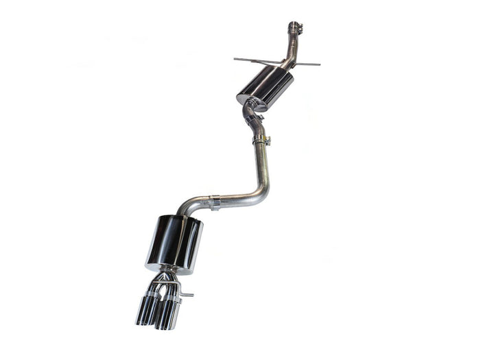 AWE Tuning Audi B8 A4 Touring Edition Exhaust - Single Side Diamond Black Tips - Bull Strap