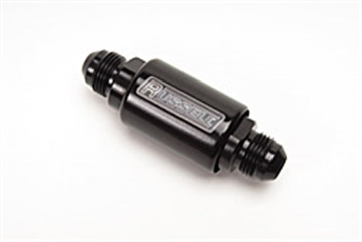 Russell Performance Black Anodized (3-1/4in Length 1-1/4in dia. -8 male inlet/outlet) - Bull Strap