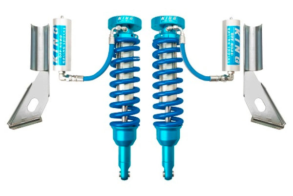 King Shocks 2010+ Toyota FJ Front 2.5 Dia Coilover Remote Reservoir Shock (Pair) - Bull Strap