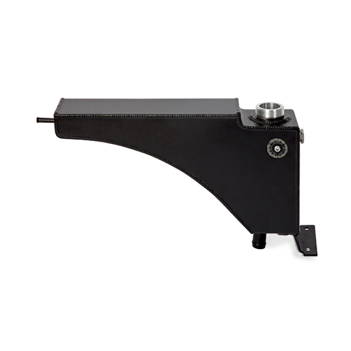 Mishimoto 99-03 Ford 7.3L Powerstroke Aluminum Degas Tank - Micro-Wrinkle Black - Bull Strap