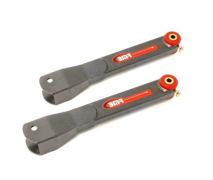 BMR 10-15 5th Gen Camaro Non-Adj. Rear Trailing Arms (Polyurethane) - Black Hammertone - Bull Strap