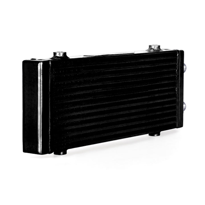 Mishimoto Universal Medium Bar and Plate Dual Pass Black Oil Cooler - Bull Strap