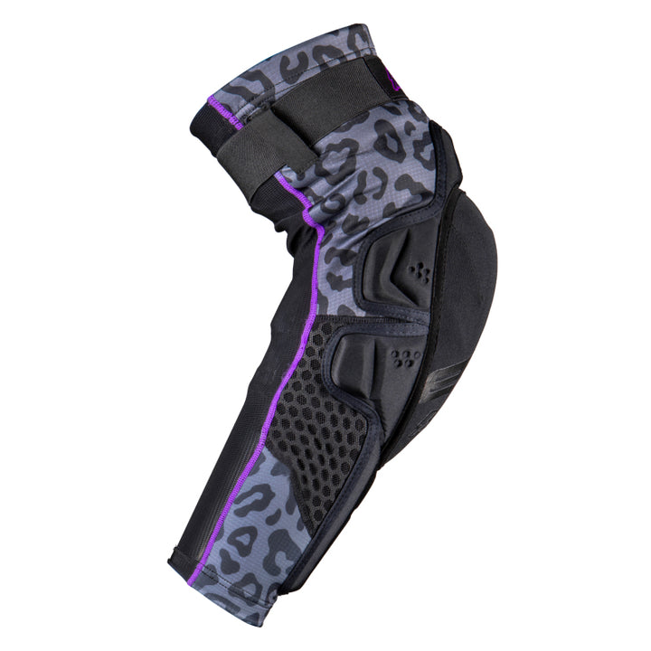 EVS Slayco96 Knee Guard Pair Ghost/Leopard - 2XL - Bull Strap