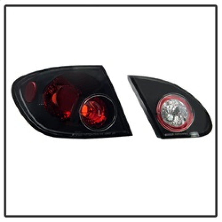 Spyder Toyota Corolla 03-08 Euro Style Tail Lights Black ALT-YD-TC03-BK - Bull Strap