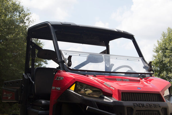 Seizmik 13+ Polaris Ranger 900/1000 XP/Crew Full-Size Windshield Versa-Fold Non-Coat - Bull Strap
