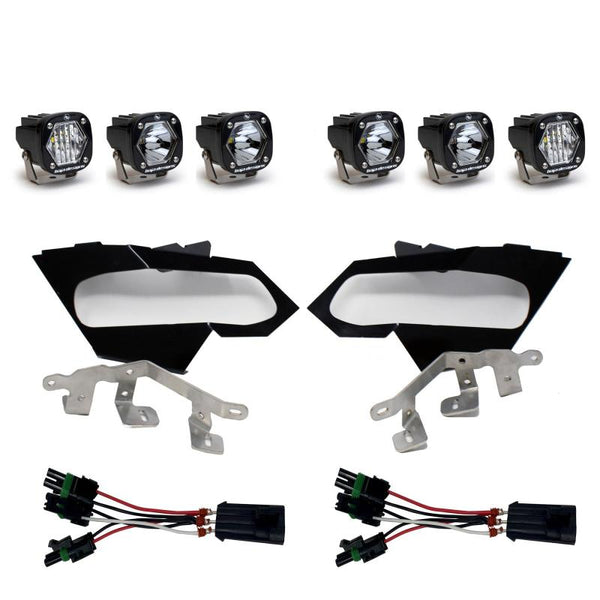 Baja Designs Can-Am X3 Headlight Kit S1 Laser W/C Headlight Kit - Bull Strap