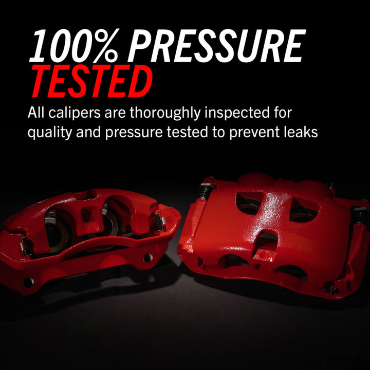 Power Stop 08-15 Toyota Sequoia Front Red Calipers w/o Brackets - Pair - Bull Strap
