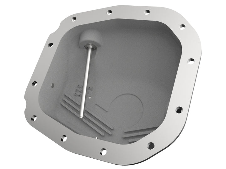 aFe Pro Series Rear Differential Cover Black w/ Fins 15-19 Ford F-150 (w/ Super 8.8 Rear Axles) - Bull Strap