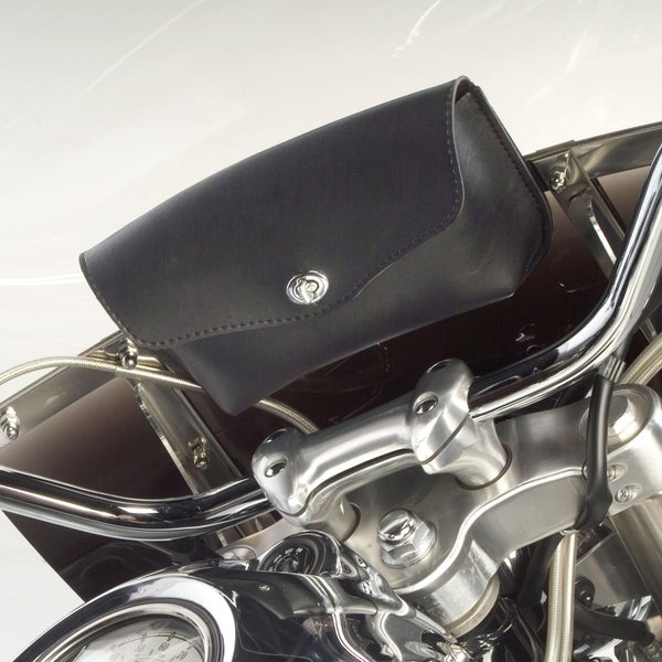 Willie & Max Universal Revolution Windshield Bag (10.5 inches L x 6 inches H x 2.5 W) - Black - Bull Strap