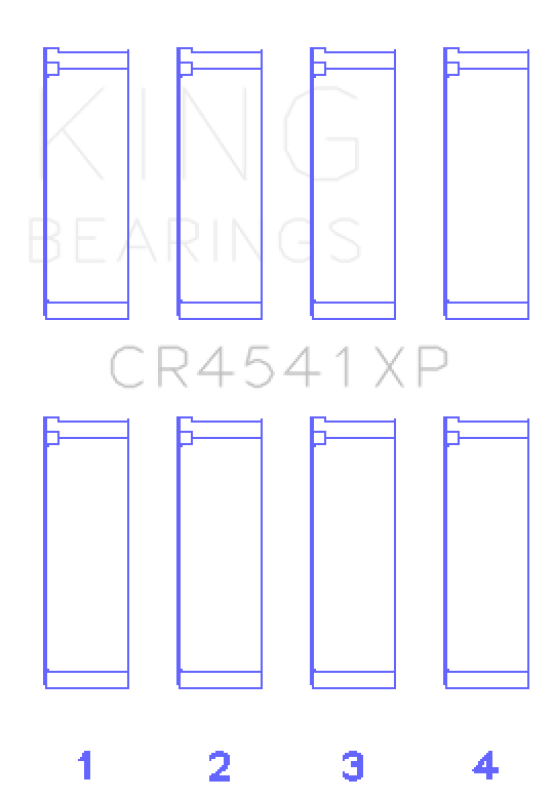 King Engine Bearings Honda F23 Performance Rod Bearing Set - Size STD - Bull Strap
