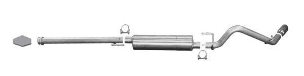Gibson 05-13 Toyota Tacoma Base 4.0L 2.5in Cat-Back Single Exhaust - Stainless - Bull Strap