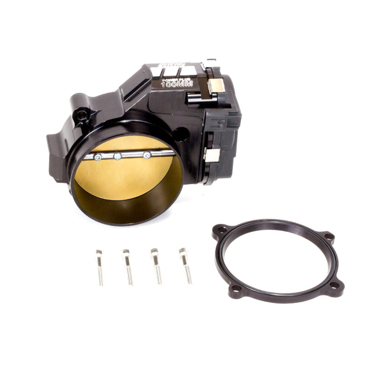 BBK 15-20 Dodge Hellcat 6.2L 100mm Black Billet Series Throttle Body (CARB EO 2016 Only) - Bull Strap