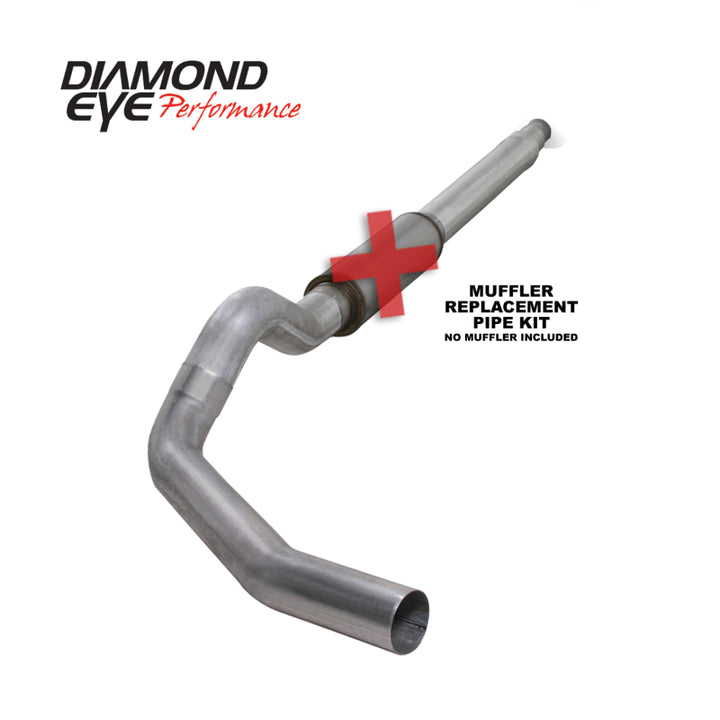 Diamond Eye KIT 5in CB MFLR RPLCMENT PIPE SGL AL: 94-97 FORD 7.3L F250/F350 PWRSTROKE - Bull Strap