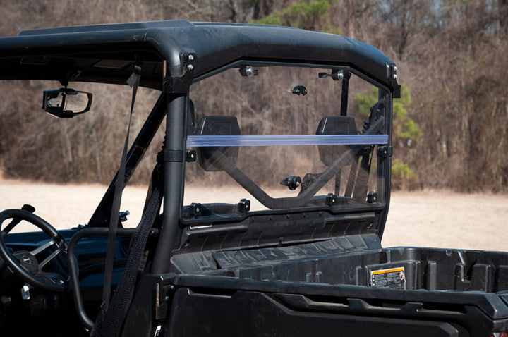 Seizmik 16-23 Can Am Defender HD5-HD10/MAX Rear Windshield Folding Poly carb - Bull Strap