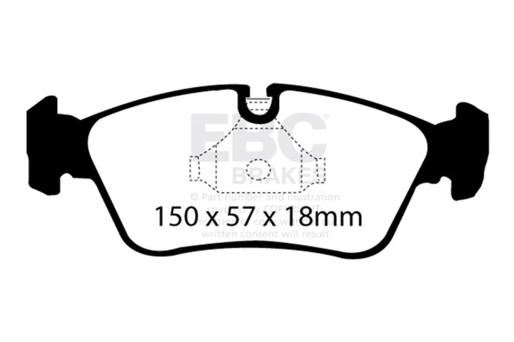 EBC 99-02 BMW Z3 2.5 Yellowstuff Front Brake Pads - Bull Strap
