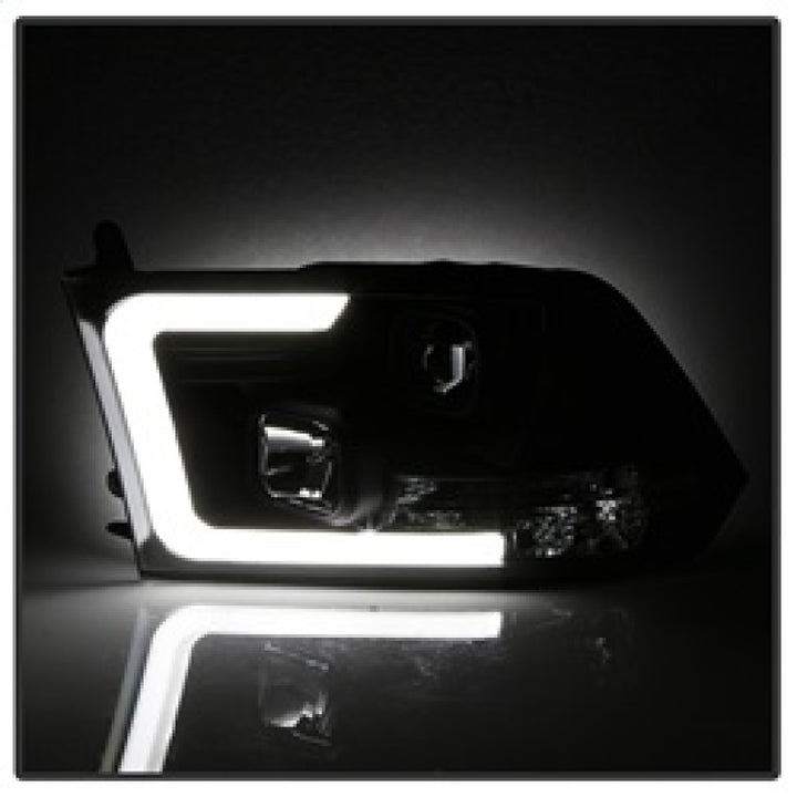 Spyder 09-16 Dodge Ram 1500 Version 2 Headlights Light Bar DRL Black PRO-YD-DR09V2-LBDRL-BK - Bull Strap