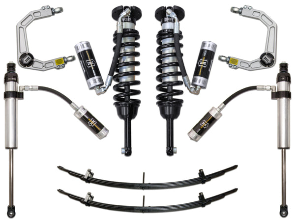 ICON 05-15 Toyota Tacoma 0-3.5in/2016+ Toyota Tacoma 0-2.75in Stg 5 Suspension System w/Billet Uca - Bull Strap