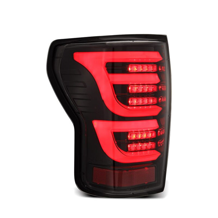 AlphaRex 07-13 Toyota Tundra LUXX-Series LED Tail Lights Alpha-Black - Bull Strap