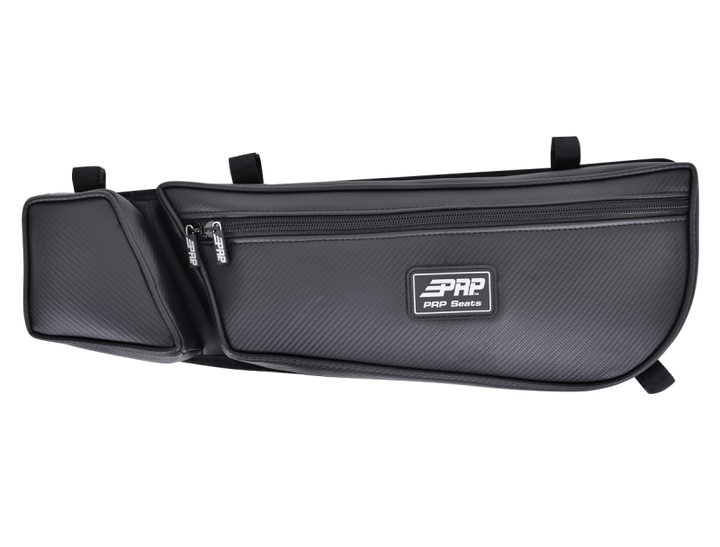 PRP Can-Am Maverick X3 Door Bag with Knee Pad- Black (Pair) - Bull Strap