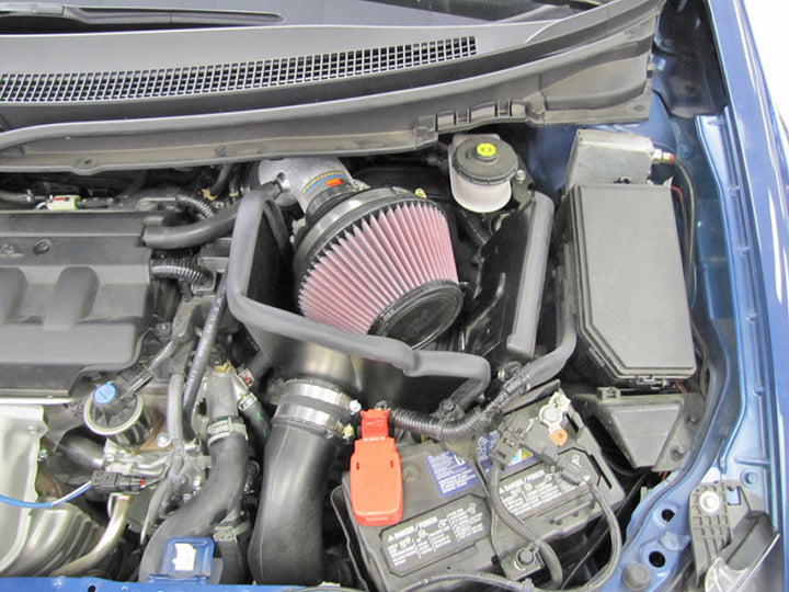 K&N 12-13 Honda Civic 1.8L L4 Silver Typhoon Intake - Bull Strap