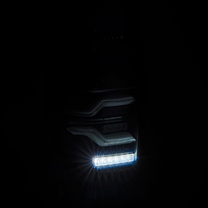 AlphaRex 14-21 Toyota Tundra LUXX LED Taillights Alpha Blk w/Activ Light/Seq Signal - Bull Strap